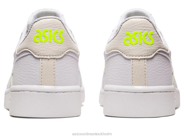 Asics japan s kvinnor D6D02634 vit/säkerhetsgul