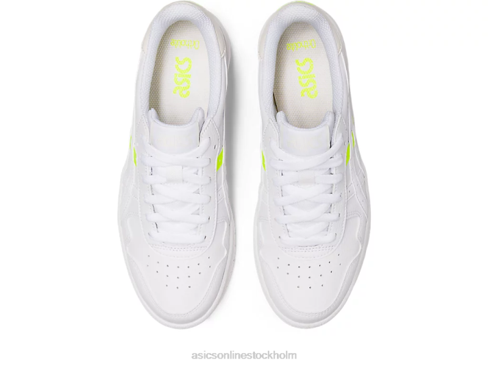 Asics japan s kvinnor D6D02634 vit/säkerhetsgul