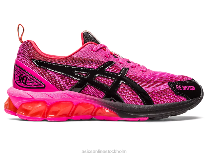 Asics p.e nation x gel-quantum 180 vii kvinnor D6D02382 rosa glo/svart