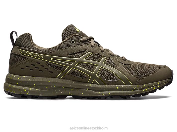 Asics torrans spår kvinnor D6D0220 brun sten/citrongnista