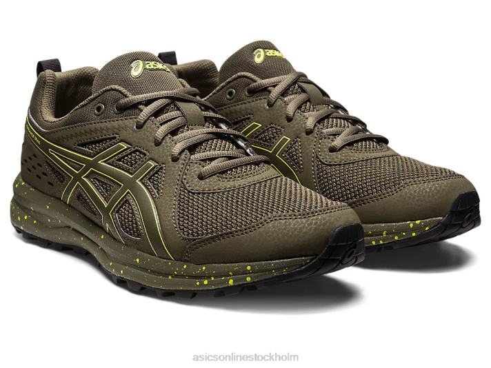 Asics torrans spår kvinnor D6D0220 brun sten/citrongnista