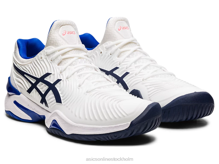 Asics domstol ff 2 kvinnor D6D03902 vit/lapis lazuli blå