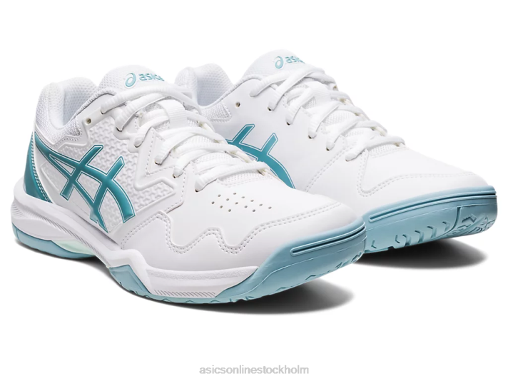 Asics gel-dedikerad 7 kvinnor D6D03181 vit/rökblå