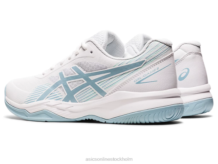 Asics gel-spel 8 kvinnor D6D03192 vit/rökblå