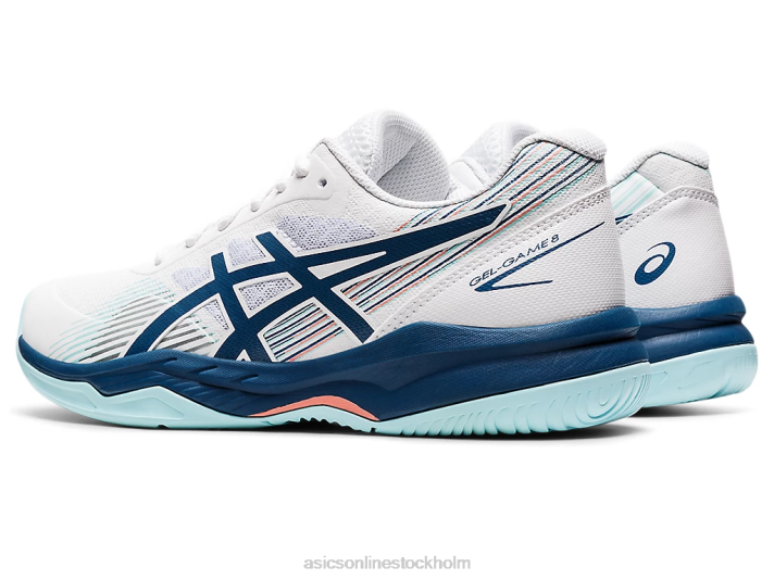 Asics gel-spel 8 kvinnor D6D03532 vit/ljus indigo