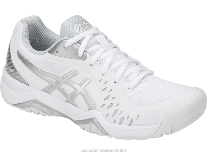 Asics gel-utmanare 12 kvinnor D6D04213 vit/silver