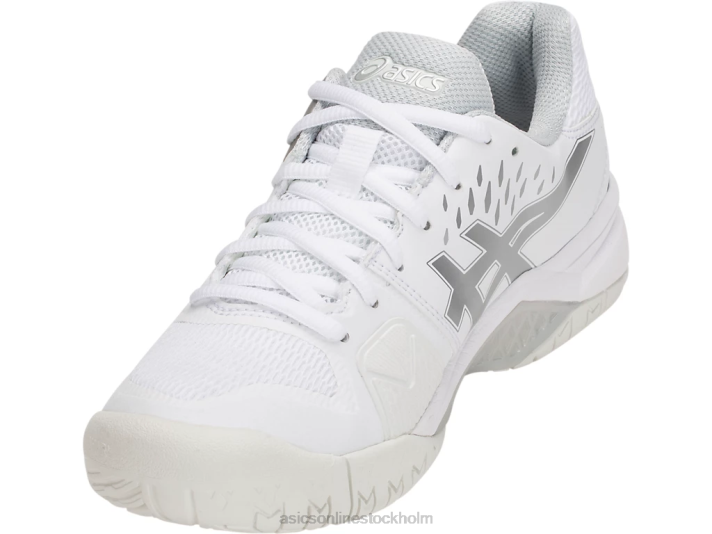 Asics gel-utmanare 12 kvinnor D6D04213 vit/silver