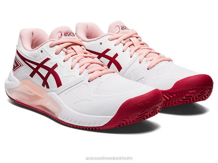 Asics gel-utmanare 13 lera kvinnor D6D02804 vit/tranbär