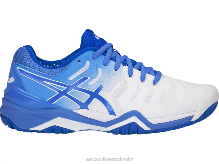 Asics gelupplösning 7 kvinnor D6D04214 vit/blå kust