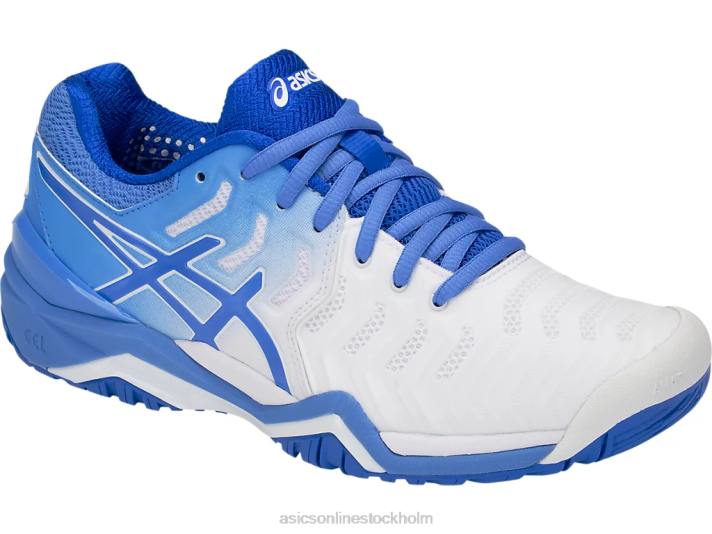 Asics gelupplösning 7 kvinnor D6D04214 vit/blå kust