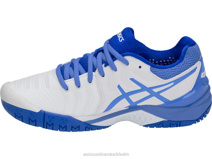 Asics gelupplösning 7 kvinnor D6D04214 vit/blå kust