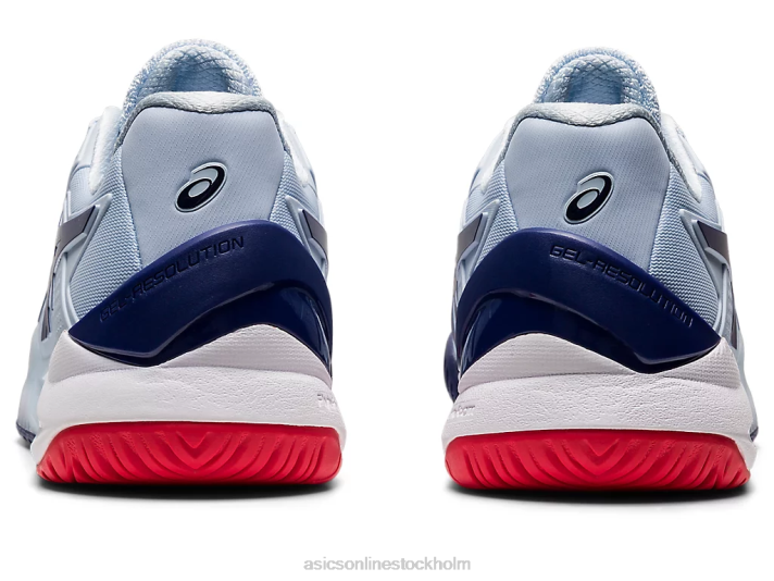 Asics gelupplösning 8 bred kvinnor D6D03107 mjuk himmel/dykblå