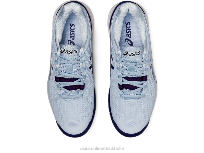 Asics gelupplösning 8 bred kvinnor D6D03107 mjuk himmel/dykblå