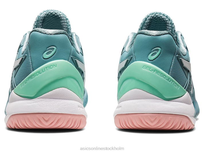 Asics gelupplösning 8 kvinnor D6D02957 rök blå/vit