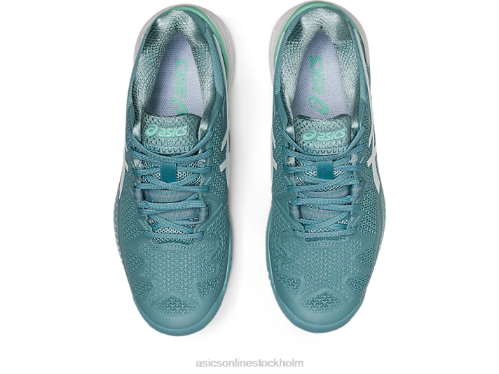 Asics gelupplösning 8 kvinnor D6D02957 rök blå/vit