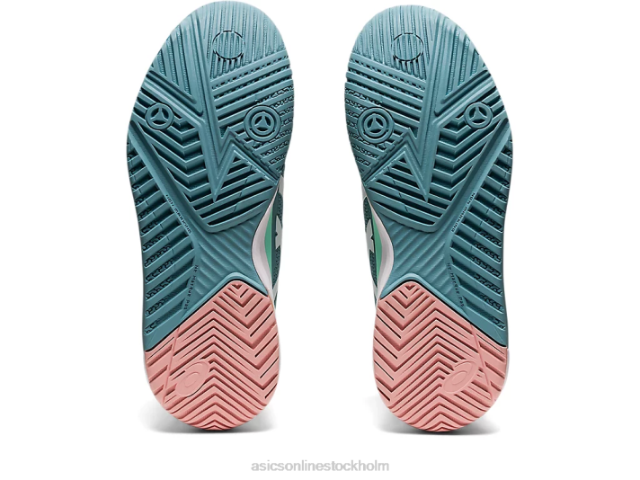 Asics gelupplösning 8 kvinnor D6D02957 rök blå/vit