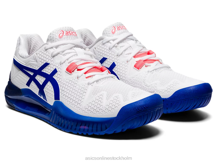 Asics gelupplösning 8 kvinnor D6D03867 vit/lapis lazuli blå