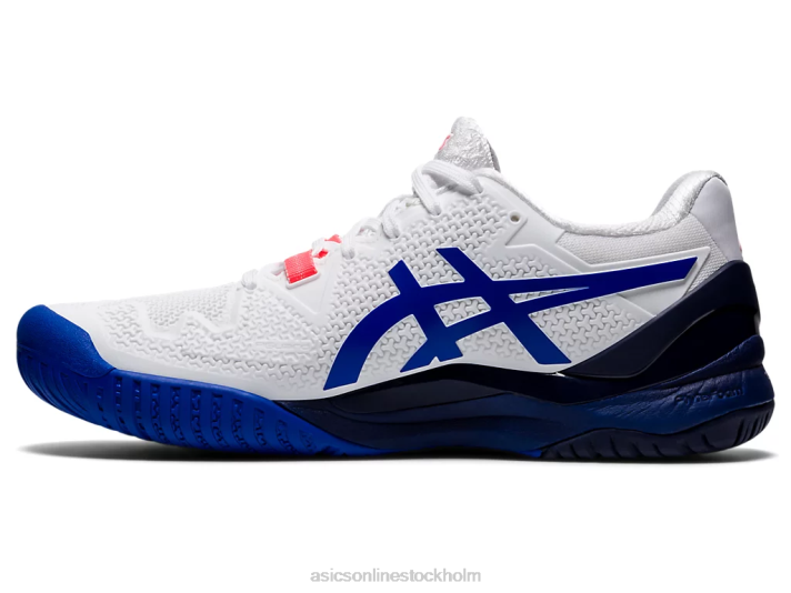Asics gelupplösning 8 kvinnor D6D03867 vit/lapis lazuli blå