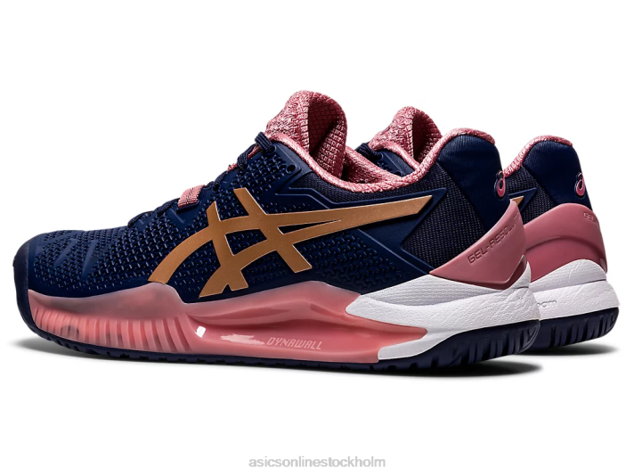 Asics gelupplösning 8 kvinnor D6D03894 peacoat/roséguld