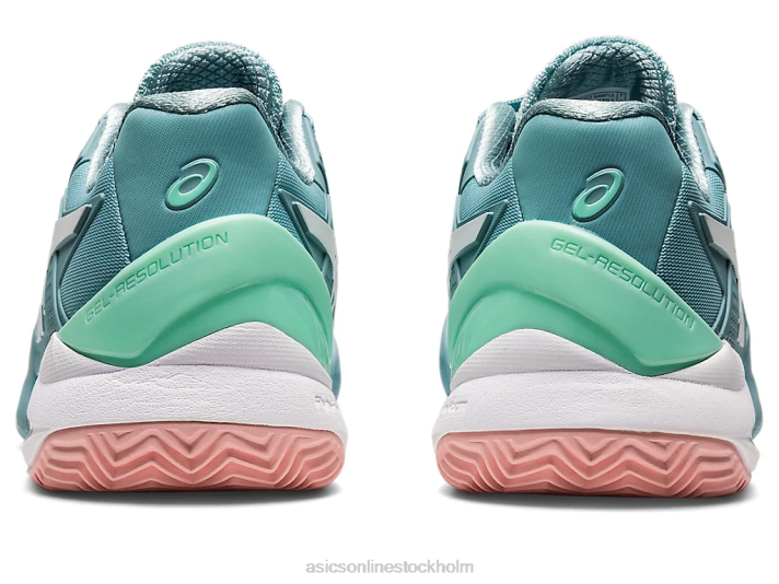 Asics gelupplösning 8 lera kvinnor D6D03087 rök blå/vit