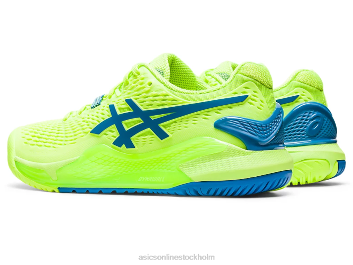 Asics gelupplösning 9 kvinnor D6D02170 hazard grön/reborn blå