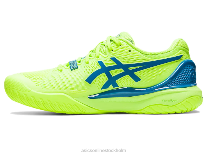 Asics gelupplösning 9 kvinnor D6D02170 hazard grön/reborn blå