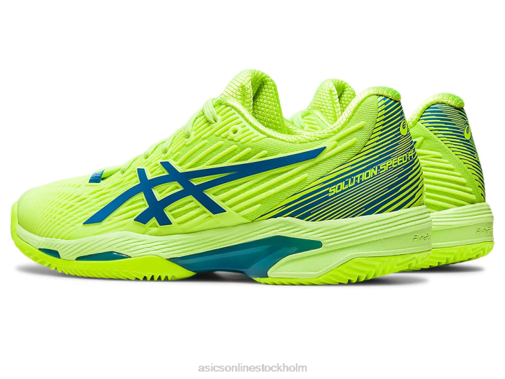 Asics lösning hastighet ff 2 lera kvinnor D6D02179 hazard grön/reborn blå
