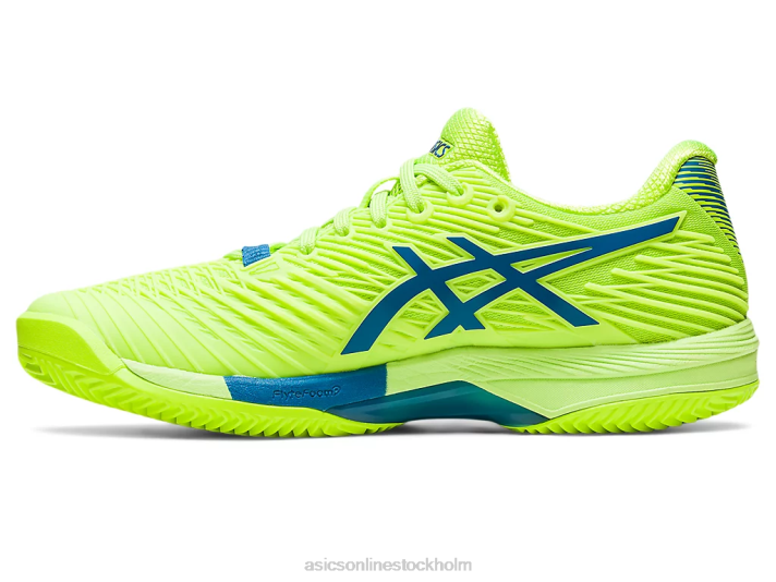 Asics lösning hastighet ff 2 lera kvinnor D6D02179 hazard grön/reborn blå