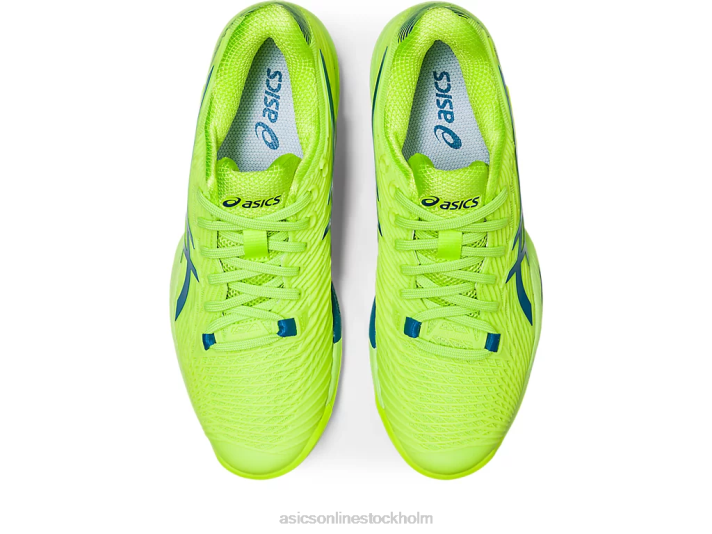Asics lösning hastighet ff 2 lera kvinnor D6D02179 hazard grön/reborn blå