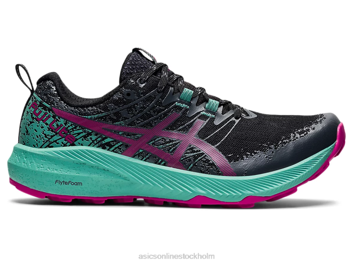 Asics fuji lite 2 kvinnor D6D03586 svart/fuchsiaröd