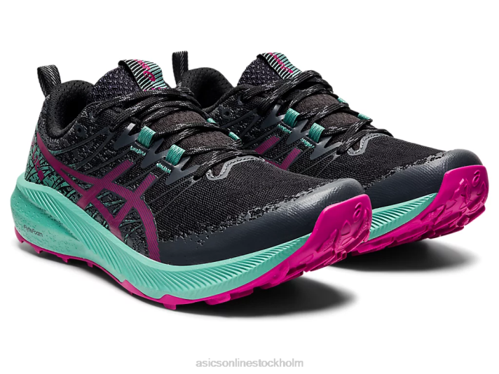 Asics fuji lite 2 kvinnor D6D03586 svart/fuchsiaröd