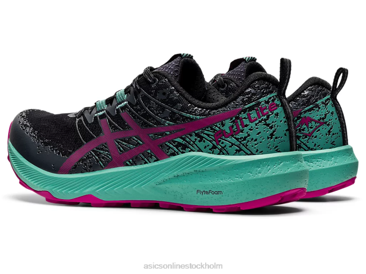 Asics fuji lite 2 kvinnor D6D03586 svart/fuchsiaröd