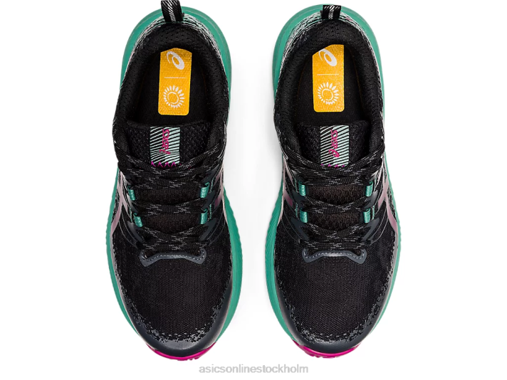 Asics fuji lite 2 kvinnor D6D03586 svart/fuchsiaröd