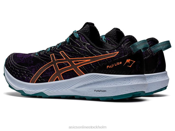Asics fuji lite 3 kvinnor D6D02697 nattskugga/nova orange