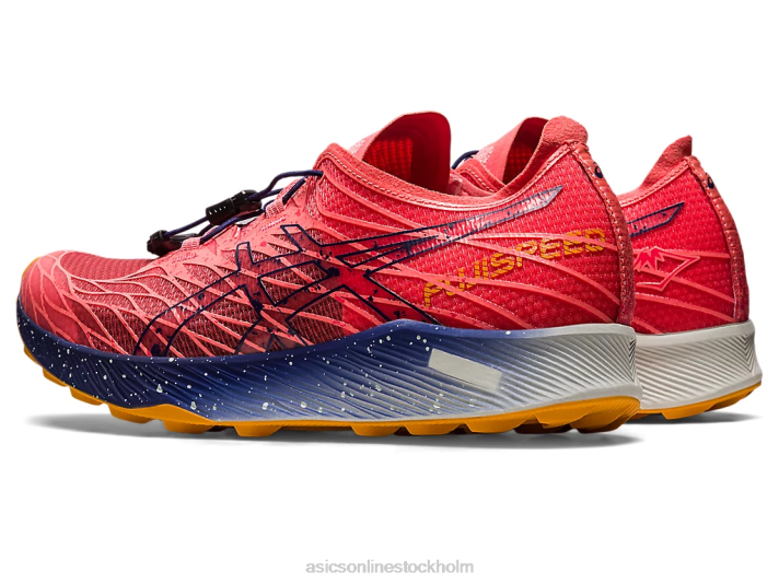 Asics fujispeed kvinnor D6D02621 papaya/indigo blå