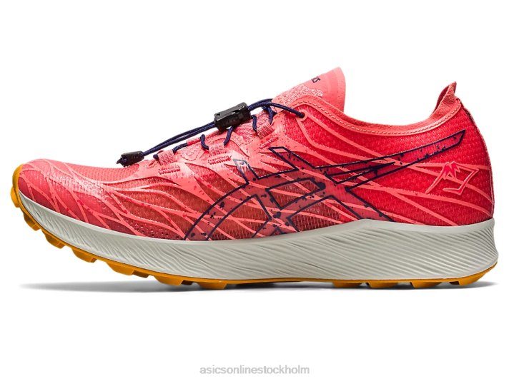 Asics fujispeed kvinnor D6D02621 papaya/indigo blå