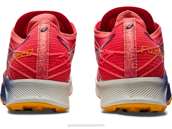 Asics fujispeed kvinnor D6D02621 papaya/indigo blå