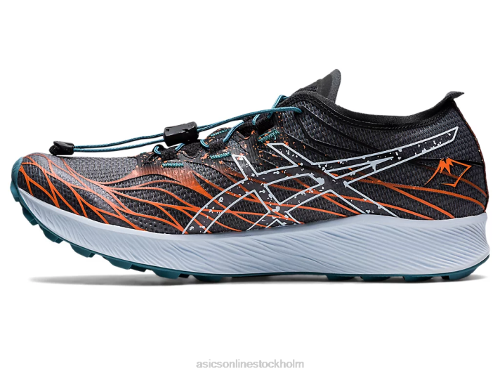 Asics fujispeed kvinnor D6D02906 svart/nova orange