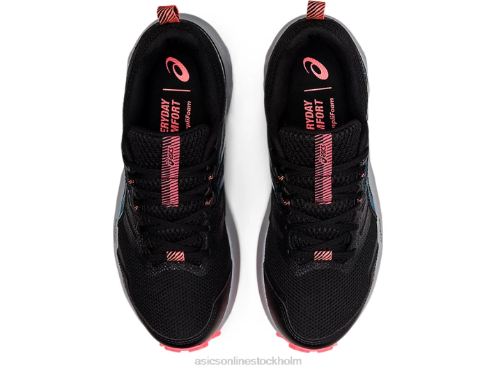 Asics gel-sonom 6 kvinnor D6D03748 svart/djuphavskricka