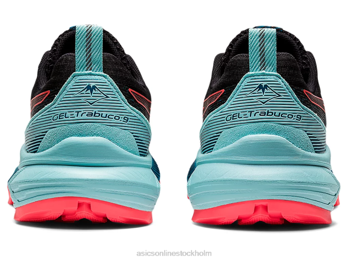 Asics gel-trabuco 9 kvinnor D6D03888 svart/flammande korall