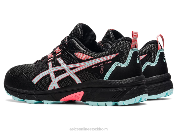 Asics gel-venture 8 bred kvinnor D6D03547 svart/klarblå