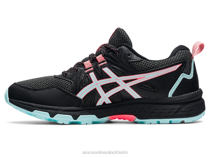 Asics gel-venture 8 bred kvinnor D6D03547 svart/klarblå