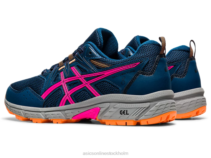 Asics gel-venture 8 bred kvinnor D6D03919 mako blå/rosa glo