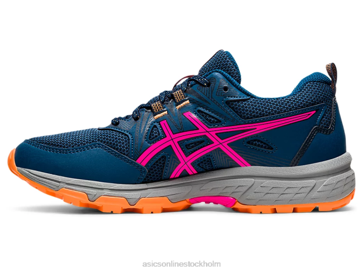 Asics gel-venture 8 bred kvinnor D6D03919 mako blå/rosa glo