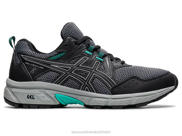 Asics gel-venture 8 bred kvinnor D6D03946 svart/plåtsten