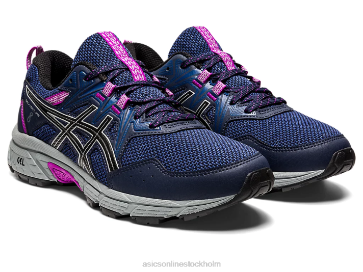 Asics gel-venture 8 kvinnor D6D02981 midnatt/rent silver