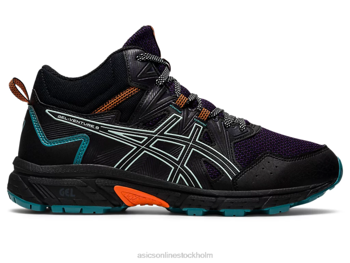 Asics gel-venture 8 mt kvinnor D6D02898 svart/mjuk himmel