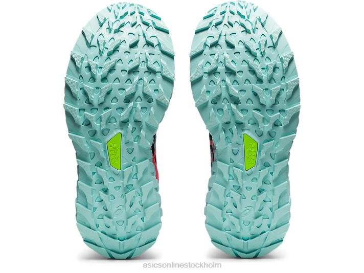 Asics trabuco max kvinnor D6D03877 svart/flammande korall