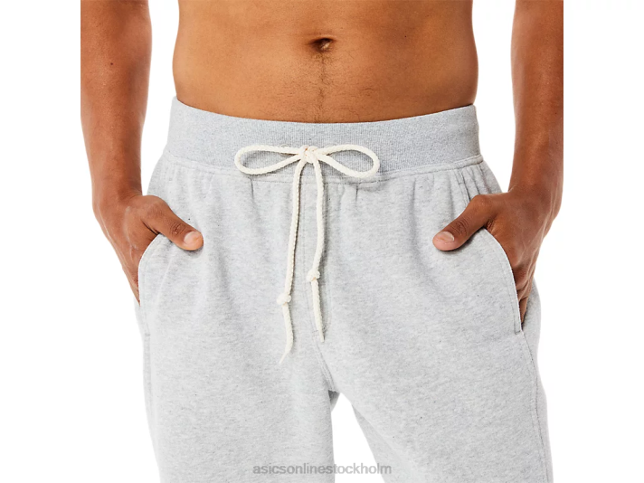 Asics söndag fleece jogger lam män D6D01338 ljusgrå ljung