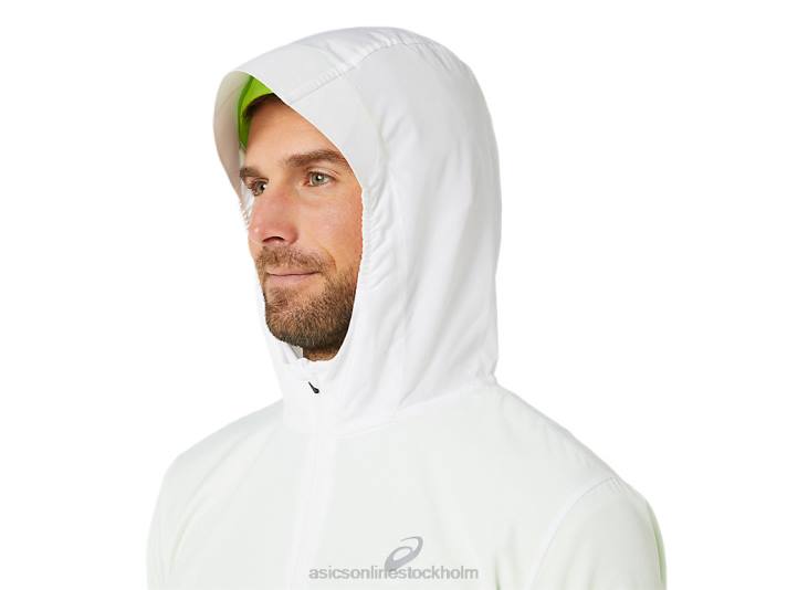 Asics lite-show jacka män D6D01348 lysande vit/farlig grön